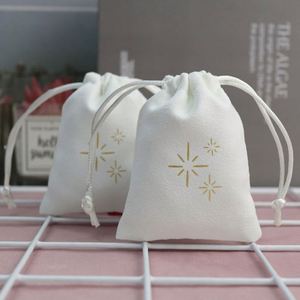 Custom Logo Recyclable Silk Velvet <b>Drawstring</b> Jewelry Pouch Gift Bag with Stamping for Gemstone Rings & Glasses - Product Image 6