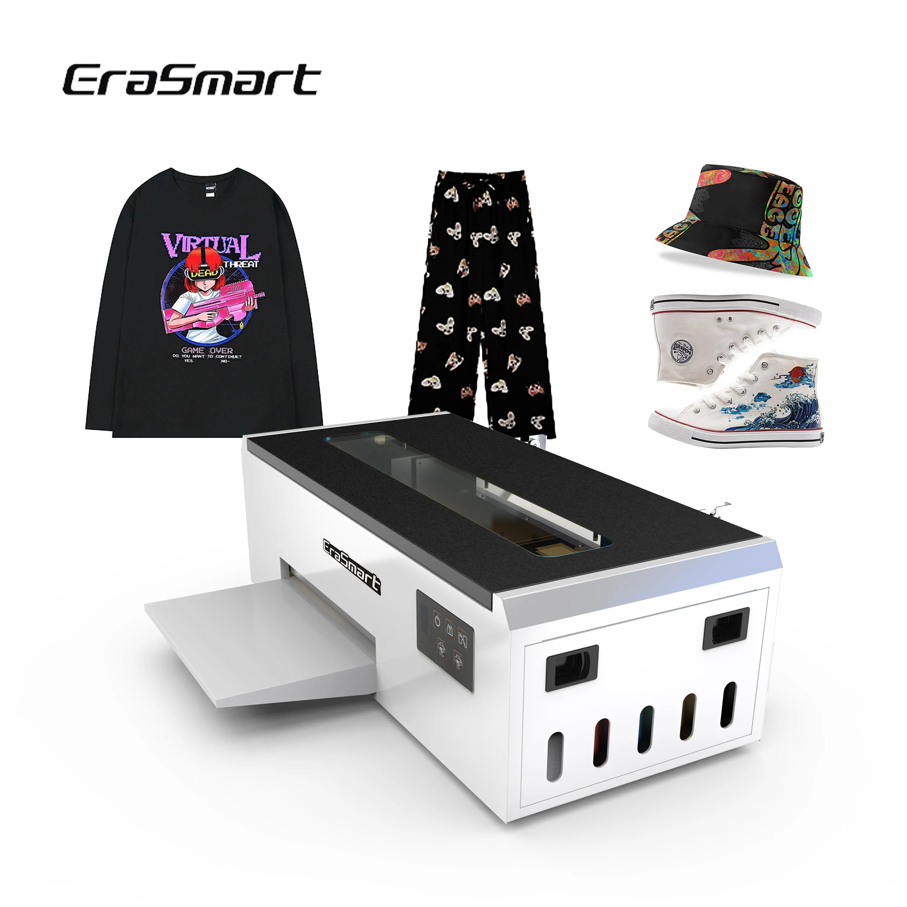 Erasmart L800 L805 Cabeça Saco De Lona Dtf Filme Digital Baixo Custo Dtf Impressora A4 Tshirt Mini Máquina De Impressão De Adesivos