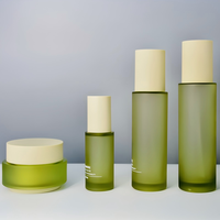 Individuell Gefärbtes Zylinder-Glasgefäß & Lotion-Flasche mit Holzmaserung-Deckel Umweltfreundlich Recycelbar 30/50g 100ml Fassungsvermögen Individuelles Logo