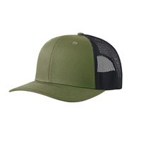 Casquette Trucker personnalisée à 6 panneaux, structurée, en sergé de polycoton, dos en maille, fermeture snapback, vente en gros, logo patch OEM, vierge, réglable