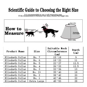 개와 고양이를위한 JZ 조정 가능한 플라스틱 엘리자베스 복구 고리 투명 핥기/물기 방지 기능 - Product Image 5
