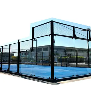 Painel temperado completo inquebrável do vidro temperado da segurança de 12mm para o estádio do tribunal do padel do tênis da abóbora com encaixe resistente