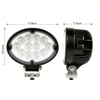 7Inch 36W Ellipse LED Work Light IP68 Waterproof 12-48V 2400 Lumens 6000K Auxiliary Driving Lamp Offroad Car Truck Forklift