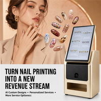 Machine d'impression d'ongles commerciale intelligente avec IA, grand écran tactile, personnalisation d'art des ongles et séchage