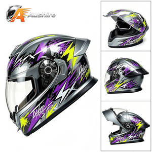 Casque de moto tout-terrain DOT, casque de moto intégral rabattable, léger, aérodynamique, en ABS, pour la route et le tourisme - Product Image 1