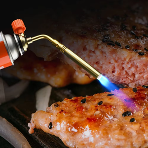 Antorcha de Gas portátil, pistola de llama de soldadura de butano, tubo de latón, soplete para acampar al aire libre, soplete de soldadura de Gas piezoeléctrico para acampar - Product Image 6