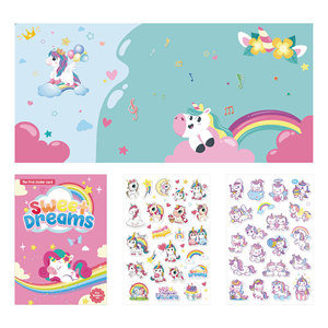 Venta al por mayor DIY escena stickern unicon <span class=keywords><strong>bestia</strong></span> disfraz rompecabezas <span class=keywords><strong>libro</strong></span> de pegatinas para niños - Product Image 5