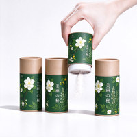 Tubes d'emballage en papier kraft biodégradable pour poudre libre, avec logo personnalisé, tubes en papier pour poudre libre avec shaker