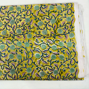 Premium One Indian hecho a mano 100% algodón tela estampada a mano Azo gratis cortinas de alta calidad camisas vestidos bolsos Multi colores - Product Image 1