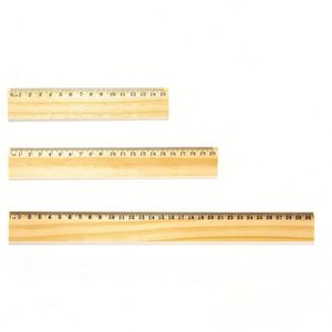 Regalo Promocional: Regla Recta de Madera Natural de 15cm/20cm/30cm con Graduación en Centímetros en un Solo Lado y Logotipo Personalizado - Product Image 1
