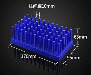 Laboratuvar Ekipmanları Fabrikası Toptan Beyaz ve Mavi Plastik Silindirik Test Tüpü Rafı 66 ve 102 Sütunlu DDP Hizmeti - Product Image 3