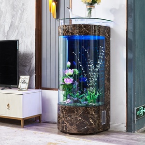 Acquario <span class=keywords><strong>da</strong></span> <span class=keywords><strong>Parete</strong></span> Semicircolare per Soggiorno, Decorazione Domestica, Vendita Calda - Product Image 5