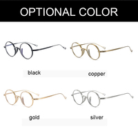 KMN-99 Lunettes Rétro Japonaises en Titane Pur à 99% Anti-Lumière Bleue Haute Correction Or Diamant Légères pour Adultes