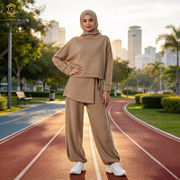 Abaya de sport légère Zaynab, couleur unie pastel, protection solaire UPF50, respirante, pour le Ramadan, usage quotidien, jogging, vêtements de sport musulmans