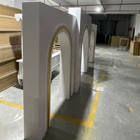 Arche de mariage blanche personnalisée moderne en PVC acrylique, panneau de fond de scène pour baby shower, décorations de scène pour événements de fête