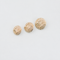 Boutons-pression métalliques de style simple à motif circulaire tissé creux texturé avancé pour manteau et pull tricoté