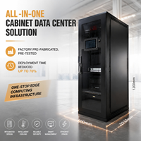 Armoire Intégrée pour Micro-Centre de Données - Rack IT Intelligent avec Surveillance de la Température et de l'Humidité pour Salle de Serveurs Edge