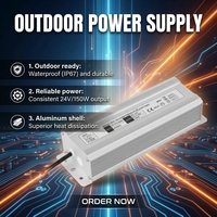 Transformateur 150W 120W AC100-265V DC5V 12V 24V, alimentation à tension constante étanche IP67 pour éclairage extérieur, homologué SAA ETL CE