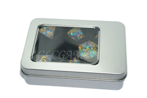 龙与地下城金属骰子锡盒带窗DND 7 pcs骰子套装金属锡盒定制RPG骰子盒<span class=keywords><strong>D</strong></span> & <span class=keywords><strong>D</strong></span> - Product Image 3