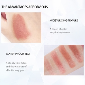 Paleta 2 en 1 de colorete brillante, polvo rosa <span class=keywords><strong>dorado</strong></span>, tapa, brillo Natural, logo privado de alta pigmentación - Product Image 4