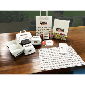 Eco Food Catering Box Paquet de Doner Kebab Taco Buffet Cheeky Jalapeno Popper Boîtes d'emballage personnalisées pour frites avec sauce pour boissons - Product Image 5