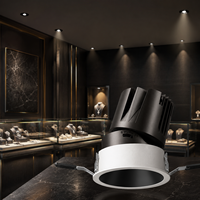 Foco LED Empotrable Arquitectónico de 75mm con Orificio de Corte, Downlight COB Antideslumbrante Profundo para Techo Interior LP-AJ8292-NR-21