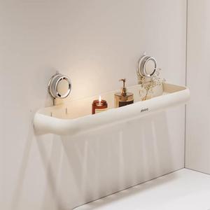 Étagère de salle de bain à <span class=keywords><strong>ventouse</strong></span>, support mural sans perçage pour toilettes, lavabo et gel <span class=keywords><strong>douche</strong></span> - Product Image 1