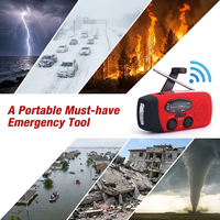 Toptan 2000mAh Taşınabilir El Kranklı Güneş Enerjili Acil Durum Radyosu AM FM NOAA Hava Durumu LED El Feneri SOS Sireni Hayatta Kalma Kiti Açık Hava İçin