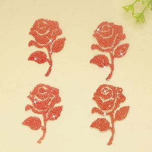 Nuevo Parche Termoadhesivo de Pedrería con Diseño de Rosa Roja para Decoración de Ropa, Bolsos y Sombreros - Product Image 5