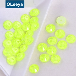 Fresco Al Neon di Colore 3mm a 10mm Foro Centrale di Figura Rotonda di <span class=keywords><strong>Vetro</strong></span> Flatback Cuce sulle Pietre per la Moda Da Sera vestito - Product Image 6