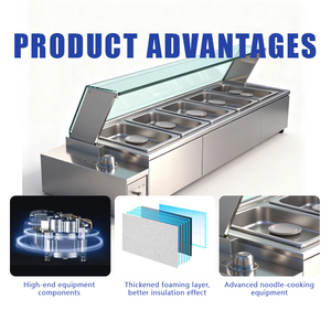 อุปกรณ์ร้านอาหาร CFT โต๊ะอุ่นอาหารสแตนเลสแบบ Bain Marie ความจุ 150 ลิตร ได้รับมาตรฐาน Energy Star - Product Image 2