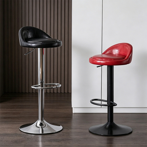 Tabouret <span class=keywords><strong>de</strong></span> <span class=keywords><strong>bar</strong></span> pivotant, <span class=keywords><strong>chaise</strong></span> haute moderne et minimaliste avec dossier, tabouret rond réglable en hauteur pour <span class=keywords><strong>bar</strong></span> à domicile, beauté et manucure - Product Image 1