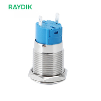 12mm 12V Plat Bombée Micro Normalement Fermé Sonnette Mini Interrupteur à Bouton-Poussoir En Métal 2 Broches