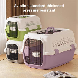 Cage de <span class=keywords><strong>transport</strong></span> pour animaux de compagnie en plastique portable de haute qualité, cage de <span class=keywords><strong>transport</strong></span> pour <span class=keywords><strong>avion</strong></span>, boîte de <span class=keywords><strong>transport</strong></span> pour chien - Product Image 3