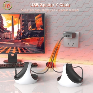 ชุดสายชาร์จสำหรับคอนโทรลเลอร์ไร้สาย PS <span class=keywords><strong>VR2</strong></span> พร้อมที่แขวนหูฟังแบบพับได้สำหรับที่ยึดจอย PS5 - Product Image 3