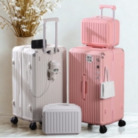 OEM ODM Nouveau Ensemble de 2 valises 14-20 pouces avec porte-gobelet USB, approuvé par les compagnies aériennes, grande capacité, élégant, classique, simple