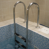 Échelles de piscine amovibles en acier inoxydable antirouille 304 316 316L, main courante pour garde-corps