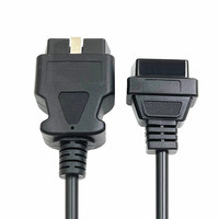 AOTAI Câble d'extension OBD2 complet 16 broches Scanner de diagnostic 12V pour analyseur de moteur de voiture avec écran LCD mâle à femelle