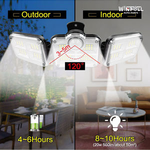Lámpara Solar con Sensor de Movimiento para Exteriores, 3 Cabezas Giratorias, Lámpara de Pared para Jardín, Patio, Calle, Iluminación LED para Caminos - Product Image 6