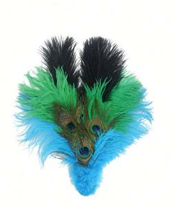 HY tocado de moda para fiesta de graduación carnaval tocado de plumas de avestruz - Product Image 4