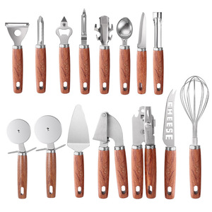 Juego de utensilios de cocina de 5 piezas, juego de herramientas de cocina multifunción con mango de palisandro para uso doméstico - Product Image 2