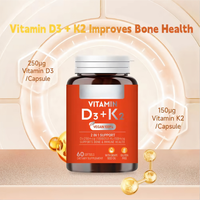 Vente en gros de capsules molles de vitamine D3 K2 MK-7 10 000 UI pour le soutien immunitaire et la santé osseuse, complément de calcium à absorption élevée