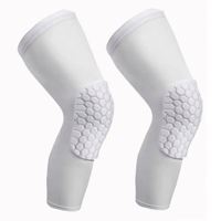Genouillère de sport professionnelle antidérapante et respirante pour football et basketball, avec support en nid d'abeille pour la jambe