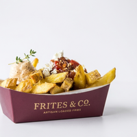 Boîte en papier jetable personnalisée en forme de bateau pour la restauration rapide, frites, poulet frit, collations, plateau en papier en forme de bateau avec logo