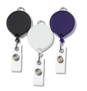 Porte-badge rétractable rond opaque personnalisé avec attache de cordon <span class=keywords><strong>pour</strong></span> carte d'identité, cadeau d'entreprise, impression de logo - Product Image 4