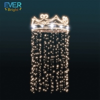 Luces Navideñas para Exteriores, Motivo de Estrella Navideña LED 2D, Postes de Calle Decorativos Navideños 2D