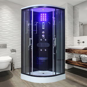 Cabine <span class=keywords><strong>de</strong></span> <span class=keywords><strong>douche</strong></span> à hydromassage intégrée, sauna carré pour 2 personnes et salle combinée vapeur - Product Image 1