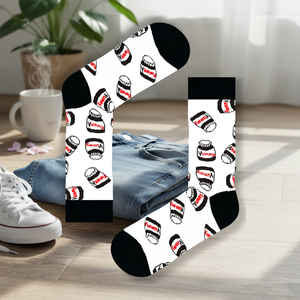 Chaussettes en soie blanches à imprimé animalier, respirantes et légères, avec logo personnalisé, taille unique, pour usage quotidien au printemps - Product Image 3