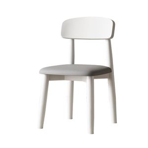 Silla de Comedor Moderna <span class=keywords><strong>Ajustable</strong></span> de Madera Maciza Estilo Crema con Respaldo, Muebles para el Hogar de Alta Gama y Lujo Ligero L024 - Product Image 2