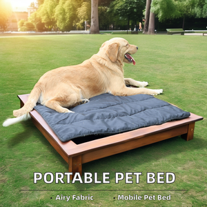 휴대용 방수 폴드 업 옥스포드 개 애완 동물 침대 야외 쿠션 롤업 접이식 애완 동물 여행 매트 - Product Image 2